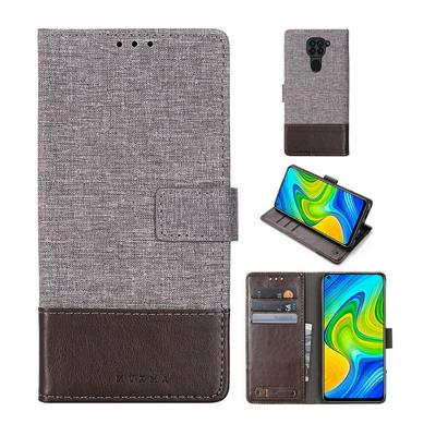 For Xiaomi Redmi 4 / 4X 4G Splicing Canvas Pattern Flip Leather Case with Card Slots and Stand Function