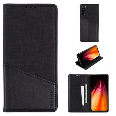 For Xiaomi Redmi Note 8T Splicing Solid Color Magnetic Closure Shockproof Flip Leather Case with Card Slot & Stand Function