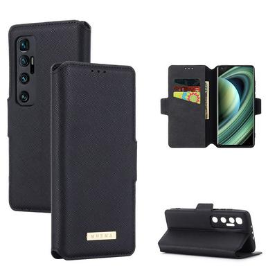 For Xiaomi Mi 10 Ultra Cross Grain Oil Edge Dual-layer Shockproof Flip Leather Case with Card Slot & Stand Function