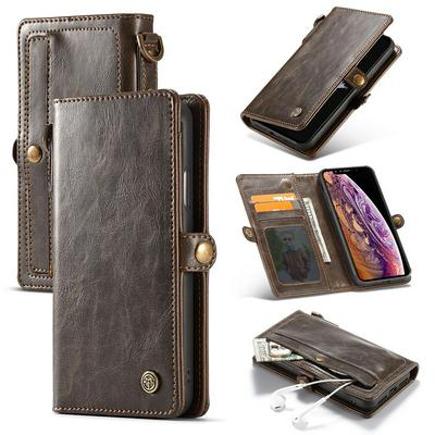 For iPhone Xs Max 6.5 Qin Series Multifunctional Detachable Wallet Type Flip Leather Case with Card Slots