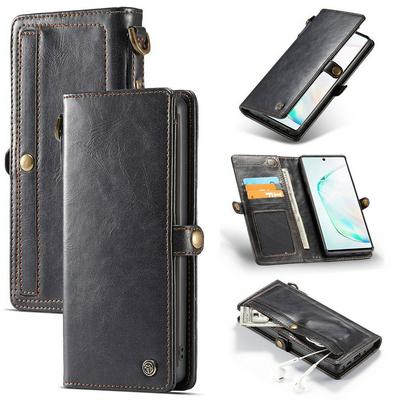 For Samsung Galaxy Note10+/Samsung Galaxy Note10 Pro Qin Series Multifunctional Detachable Wallet Type Flip Leather Case with Card Slots