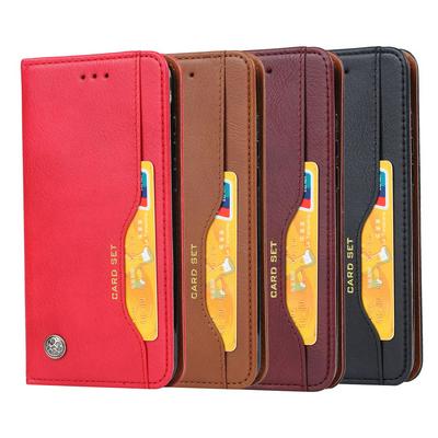 For Huawei Y9 Prime (2019) Classic Knead Skin Pattern Magnetic Closure Flip Leather Case with Card Slot