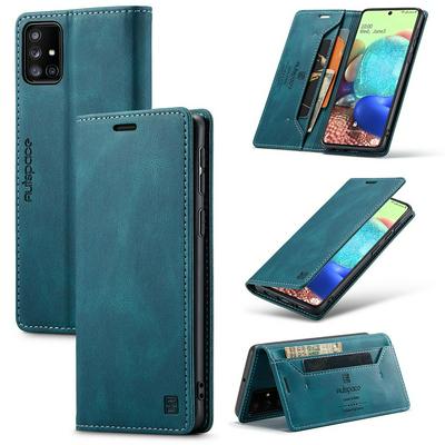 For Samsung Galaxy A71 Retro Frosted Soft Leather + TPU Bottom Shell Flip Wallet Case with Card Slot & Stand Function