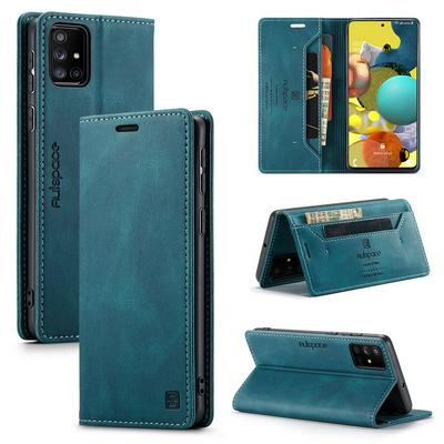 For Samsung Galaxy A51 Retro Frosted Soft Leather + TPU Bottom Shell Flip Wallet Case with Card Slot & Stand Function