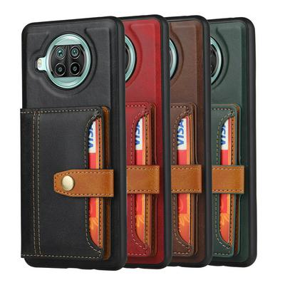 For Xiaomi Mi 10T Lite 5G Calfskin Pattern Shockproof Leather Coated Phone Case with Magnetic Buckle Card Pocket