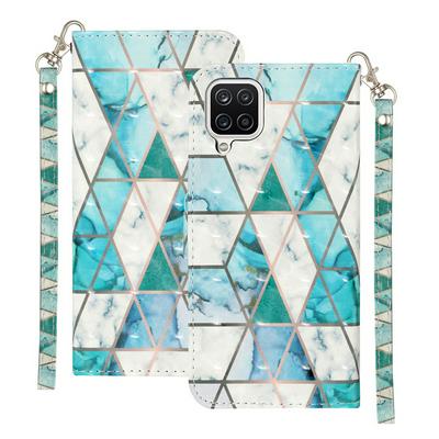 For Samsung Galaxy A12 5G 3D Pattern Shock-Absorption Magnetic Buckle Flip Leather Case with Card Slot&Wristband 