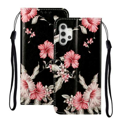 For Samsung Galaxy A32 5G Marbling Shock-Absorption Magnetic Buckle Flip Leather Case with Card Slot