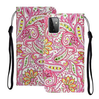 For Samsung Galaxy A72 5G Relief Color Painting Magnetic Buckle Flip Leather Case with Card Slot&Stand Function