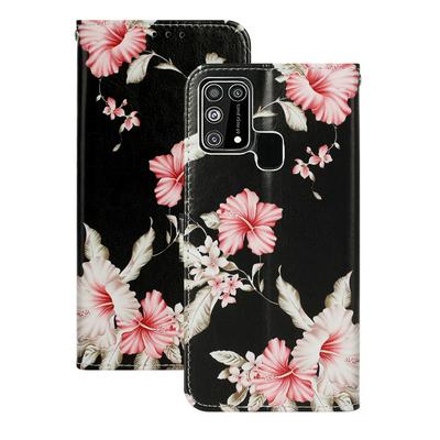 For Samsung Galaxy M31 Marbling Shock-Absorption Magnetic Buckle Flip Leather Case with Card Slot