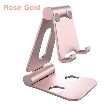Universal Anti-Slip Desktop Holder Tablet Stand Any Angle Adjustable Support Dock for iPad 9.7 2017 2018 iPhone XI 8 Plus - Rose Gold
