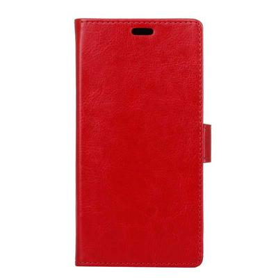Crystal Pattern PU Leather + Soft TPU Card Slots with Wallet Stand and Magnetic Buckle Case for Samsung Galaxy S8 / G9500 - Red