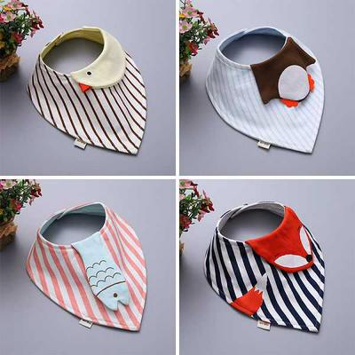 Baby Saliva Towel Triangle Cartoon Scarf Baby Cotton Saliva Towel  