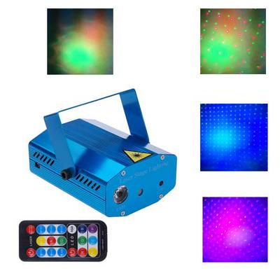 Mini Disco DJ Club Gypsophila Laser Projector with Remote Control & Sound Active & Auto Mode Function - Blue