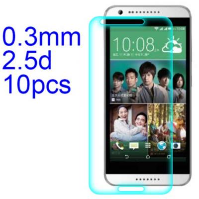 10Pcs 0.3mm 2.5D AGC Material Tempered Glass with Toyo Glue Electroplating Fingerprint Coating Screen Protector for HTC Desire 620  