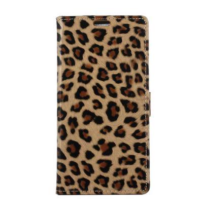Colored Painting Wallet Style Magnetic Flip Stand TPU + PU Leather Case for Huawei Honor 10 - Leopard