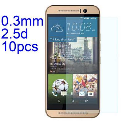 10Pcs 0.3mm 2.5D AGC Material Tempered Glass with Toyo Glue Electroplating Fingerprint Coating Screen Protector for HTC One M9