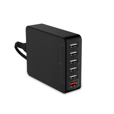 Seenda ICH-03QC35 5V 2.1A 6 Ports USB Charger with One Quick Charge 2.0 Port for Phone & Tablets                                                                                                                                                               