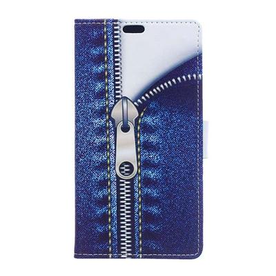 Painted Side Flip Shockproof PU Leather + Soft TPU Card Slots with Stand and Magnetic Buckle Wallet Case for Samsung Galaxy A6 (2018) - Zipper