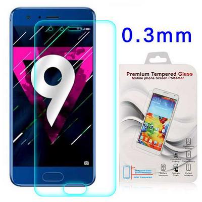 Anti Scratch 0.3mm Arc Face Full Screen Transparent Tempered Glass Screen Protector Film for Huawei Honor 9