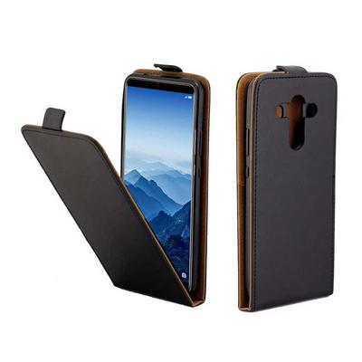 Vertical Flip Sewing Edged PU Leather + Soft TPU with Magnetic Buckle and Card Holder Protective Business Case for Huawei Mate 10 Pro