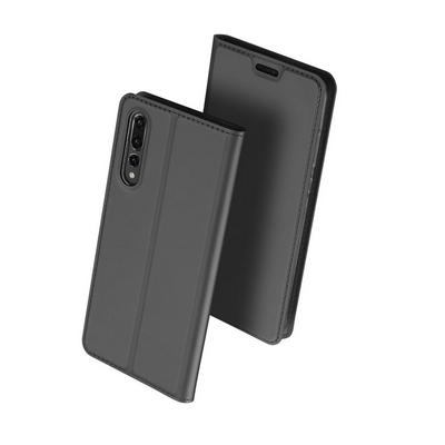 DUX DUCIS Skin Pro Series Side Flip Magnet Adsorption PU Leather + Soft TPU with Card Slot and Stand Protective Case for Huawei P20 Pro - Black