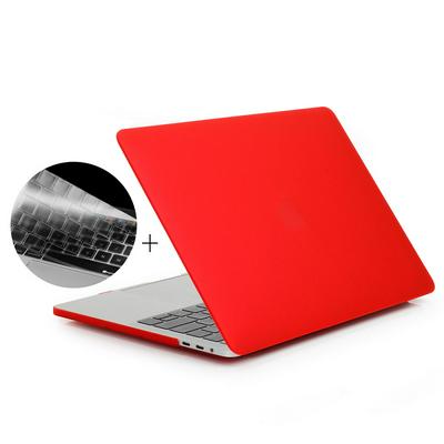 Enkay Hat-Prince 2 in 1 Frosted Hard PC + EU Veision Keyboard Guard Film Protecor Cover Case for Apple MacBook Pro 13.3 Inch (A1708) without Touch Bar - Red