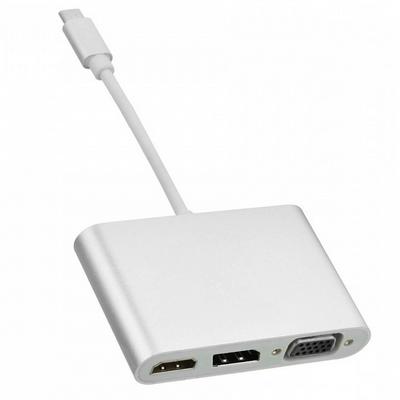 Combo 3 in 1 USB-C USB 3.1 Type-C to HDMI Digital AV & VGA & DP Display Port Adapter for Laptop & Notebook Mac