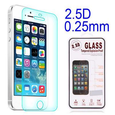 0.25mm 2.5D Explosion-proof Full-screen Overlay Tempered Glass Film Guard Screen Protector for iPhone 5/5s