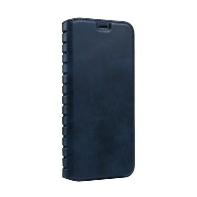 Ladder Series Solid Color Side Flip Magnet Adsorption Luxury PU Leather + Soft TPU with Card Slot and Stand Case Cover for Samsung Galaxy S8 / G9500 - Navy Blue