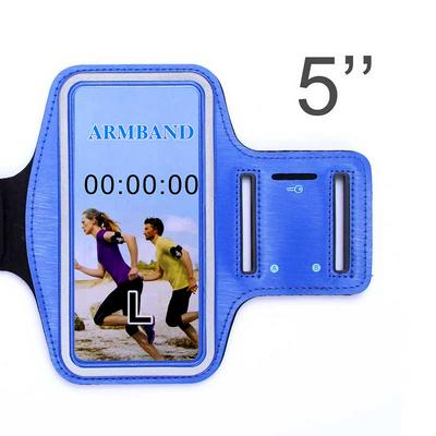 Universal Sport Armband Case Gymnasium Activities Accessories Running Phone Pouch Cover Arm Band for 5 Inch Smart Phone - Dark Blue