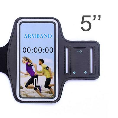 Universal Sport Armband Case Gymnasium Activities Accessories Running Phone Pouch Cover Arm Band for 5 Inch Smart Phone - Black