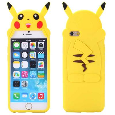 Pokemon Go 3D Pikachu Soft Silicone Back Cover Case for iPhone 6 Plus/ 6S Plus