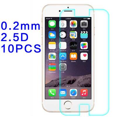 10Pcs 0.2mm 2.5D Half Screen Transparent Lobo Material Tempered Glass with Korean Glue Screen Protector for iPhone 6 Plus / 6S Plus