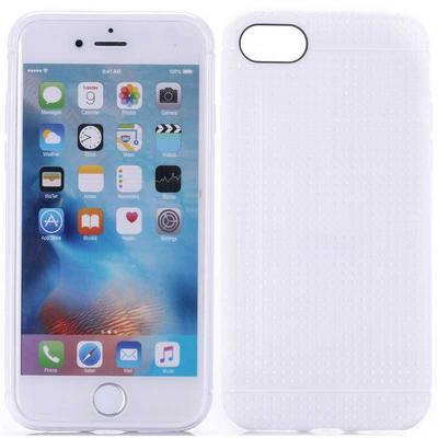 Honeycomb Design Soft TPU Back Cover Case for iPhone 7 - White