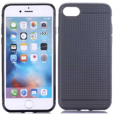 Honeycomb Design Soft TPU Back Cover Case for iPhone 7 - Black