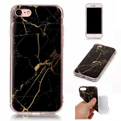 Ultra Thin Transparent Soft TPU Back Cover Case for iPhone 7 - Black
