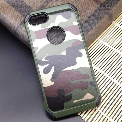 NX Case Camo Series Hard PC + Soft TPU Hybrid Back Cover Case for iPhone 7 - Camouflage Green