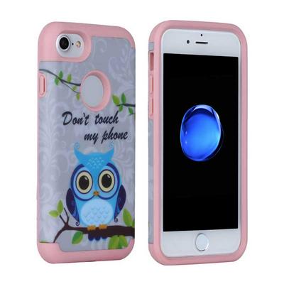 Owl Pattern Detachable 2 in 1 PC + TPU Back Cover Case for iPhone 7 - Pink
