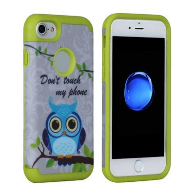 Owl Pattern Detachable 2 in 1 PC + TPU Back Cover Case for iPhone 7 - Green
