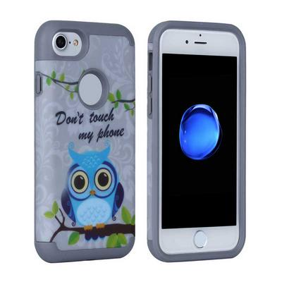 Owl Pattern Detachable 2 in 1 PC + TPU Back Cover Case for iPhone 7 - Grey