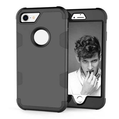 Hit Color Robot 3 in 1 Detachable TPU + Hard PC Back Cover Case for iPhone 7 - Black