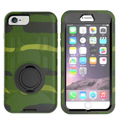 Lord of the Rings Detachable 3 in 1 TPU + Hard PC Back Cover Case Rotatable Stand for iPhone 7 - Camouflage
