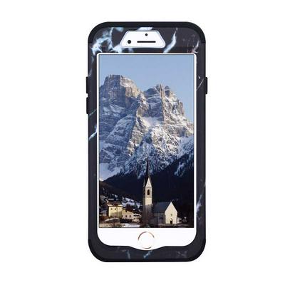 Marble Pattern Detachable 3 in 1 Hybrid Hard PC + TPU Back Cover Case for iPhone 7 / 8 - Black