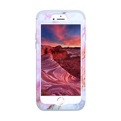 Marble Pattern Detachable 3 in 1 Hybrid Hard PC + TPU Back Cover Case for iPhone 7 / 8 - Colorful