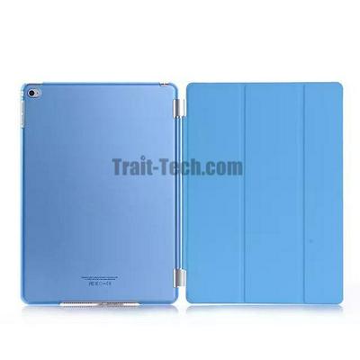 Stylish Smart Wake Sleep Tri-fold Flip Stand PC+PU Leather Case for iPad Air 2 (Blue)  