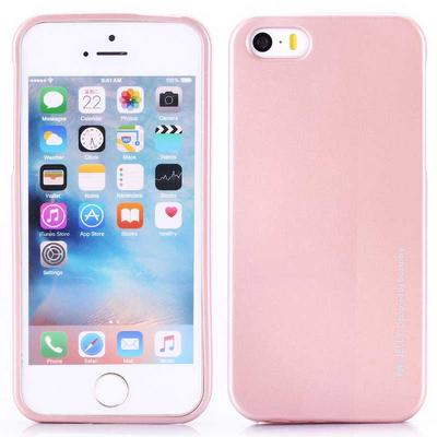 Mercury Goospery I Jelly Metal Soft TPU Case for iPhone SE 5S 5 - Pink