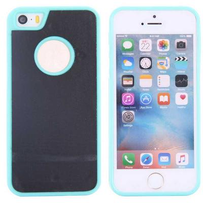 Anti-Gravity Magical Nano Sticky Hard PC Back Cover Case for iPhone SE/ 5 / 5s - Green