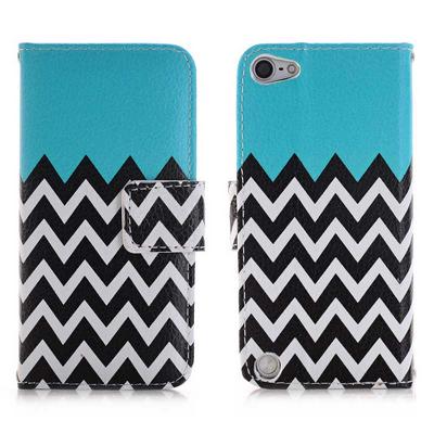 Lichee Pattern Wallet Style Magnetic Flip PC+ PU Leather Full Body with Stand Case for iPod Touch 5/ 6