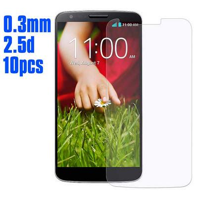 No Package 10pcs 0.3mm 2.5D Arc Edge AGC Japan Toyo Glue Tempered Glass Film for LG G2 / D800 / D802 / D803 / VS980 / LS980