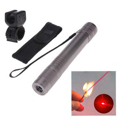 LT-603 Waterproof Red Laser Pointer Kits with Bicycle Handlebar - Silver
